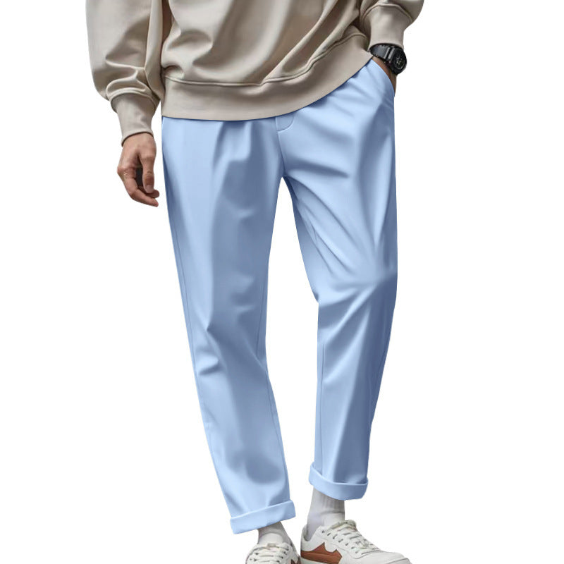 Men's Trousers With Pockets Casual Loose Comfortable Quick-drying Waist-tied Pants Glamour Gale