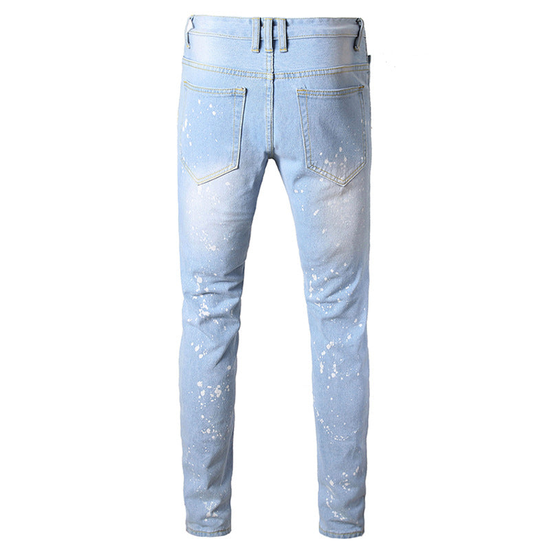 Summer Light Blue Plus Size Ripped Jeans
