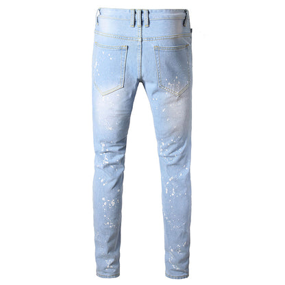 Summer Light Blue Plus Size Ripped Jeans