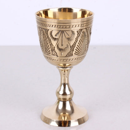 Red Wine Glass, Goblet, Solid Copper Wineware, Wine Vessel Glamour Gale