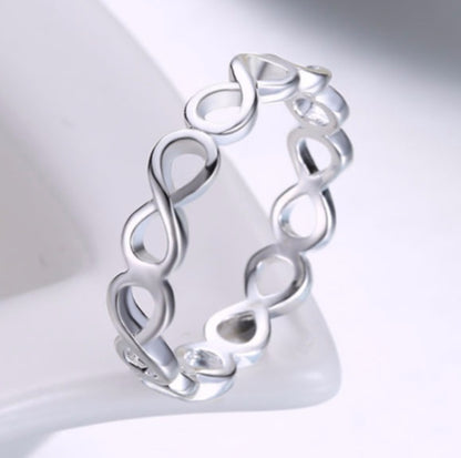 Simple Personality Hollow Out 8-word Ring