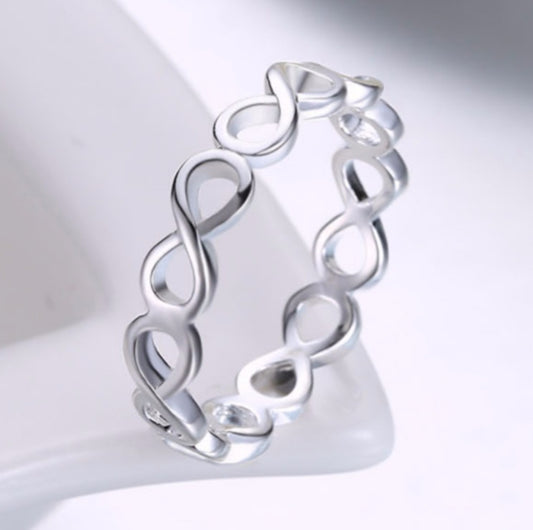 Simple Personality Hollow Out 8-word Ring