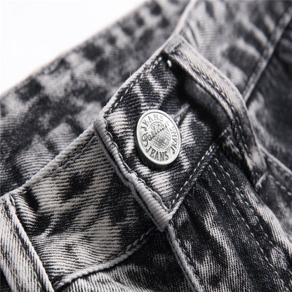 Men's Plus Size Straight Ripped Casual Trousers