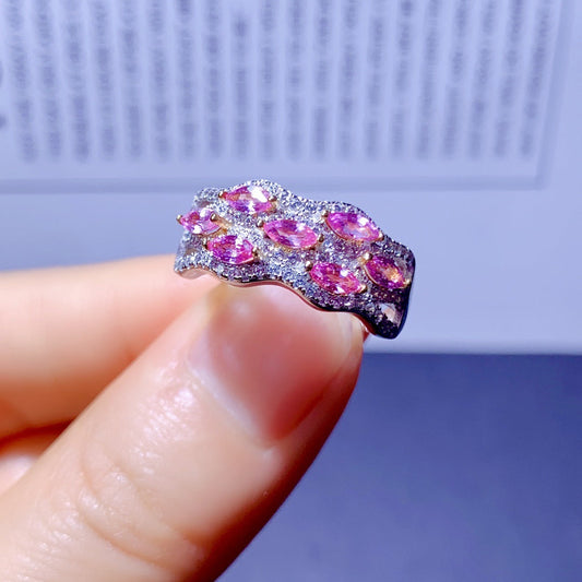 Natural Gemstone Ring S925 Silver Glamour Gale