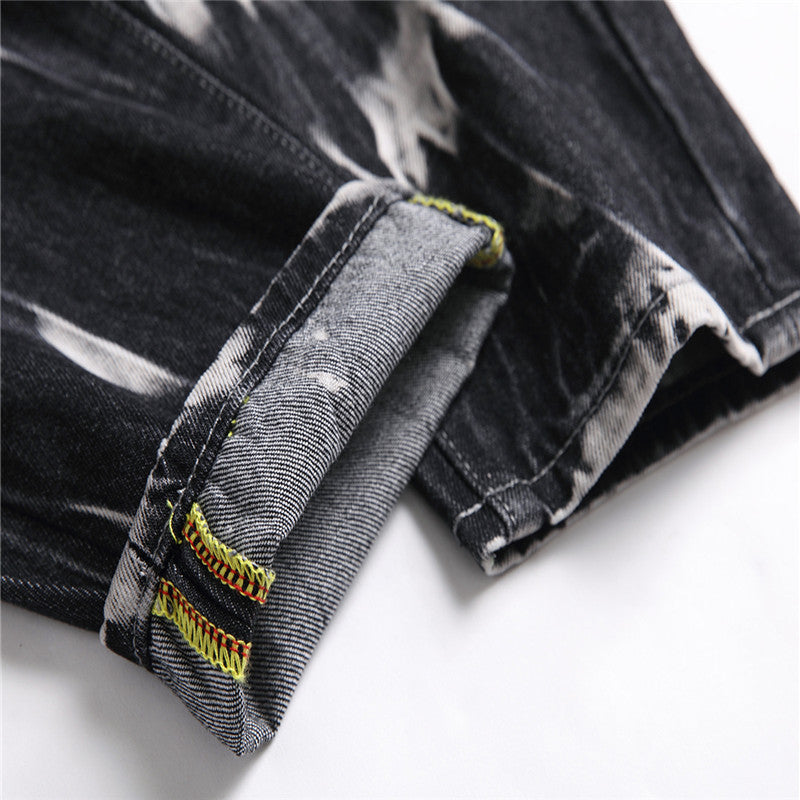 Men's Plus Size Straight Ripped Casual Trousers