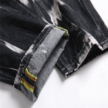 Men's Plus Size Straight Ripped Casual Trousers