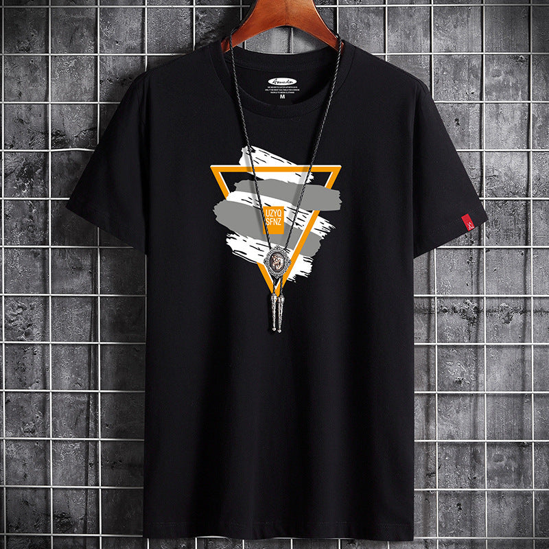 Men's Summer Korean Style Trendy Half-sleeved Loose Casual Fashion Brand Couple Men's Clothing Glamour Gale