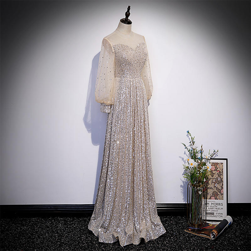 Celebrity High-end Light Luxury Sequin Evening Dress