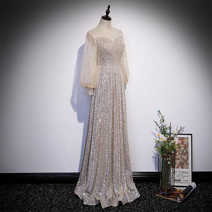 Celebrity High-end Light Luxury Sequin Evening Dress