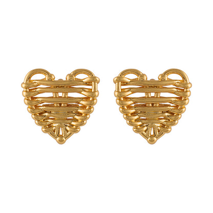2023 New French Weaving Texture Sense Of Love Earrings Premium Sense Of Earrings Female Niche Premium Sense Of Earrings Wholesale