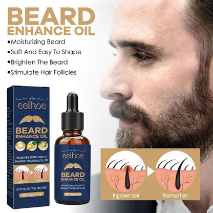 EELHOE Beard Care Oil - Strengthen And Nourish Beard Roots  Moisturizing And Shine-Enhancing Beard Growth Serum For Men Hair Care Hydrating - Glamour Gale beard growth serum