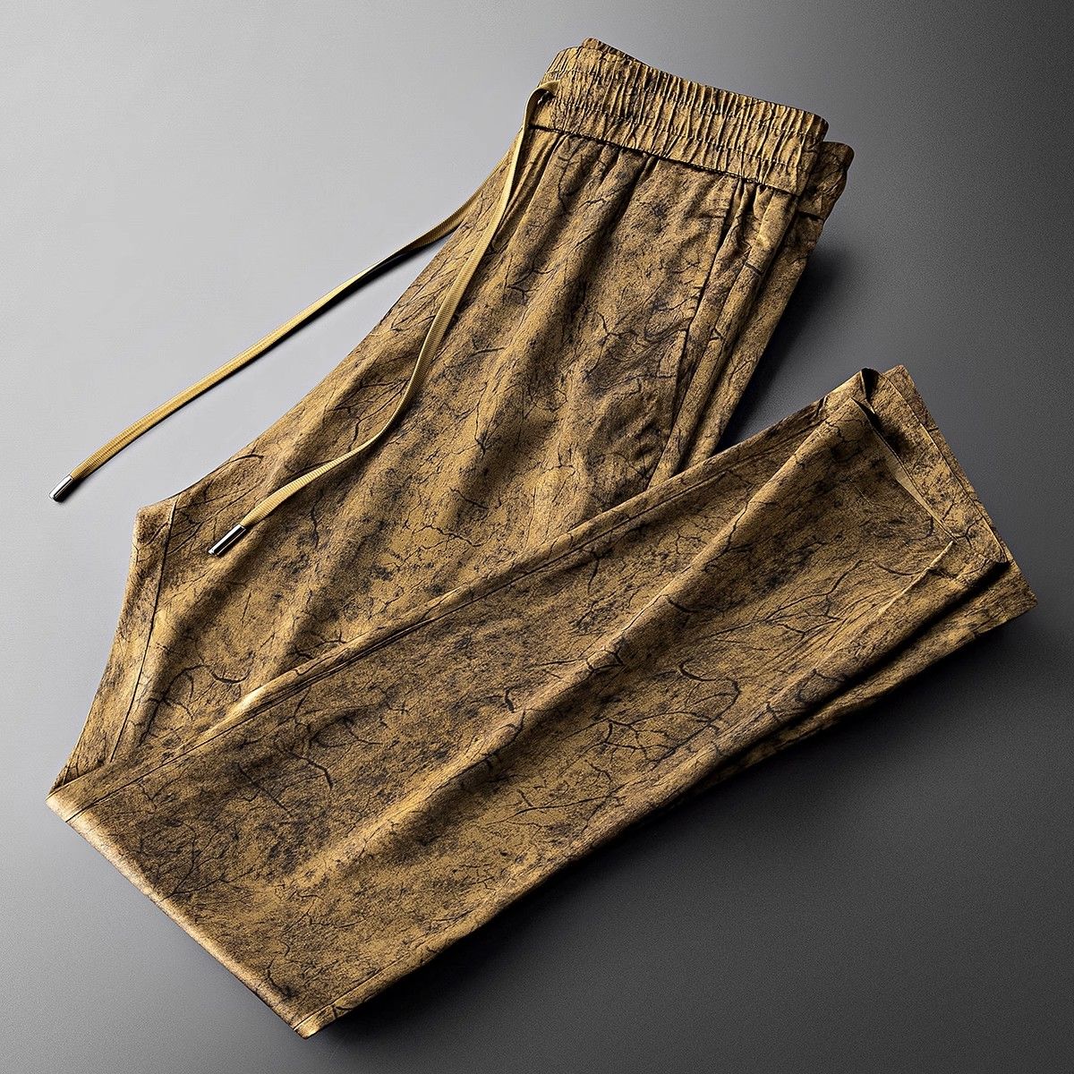 Light Luxury High-end Smooth And Flowing Retro Ice Silk Acetate Pants