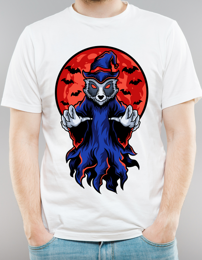 Custom Printed Shirts: Halloween Racoon Ghost
