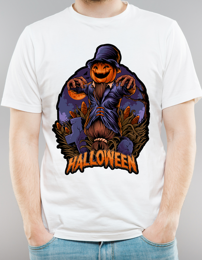 Custom Printed Shirts: Halloween Pumpkin Head