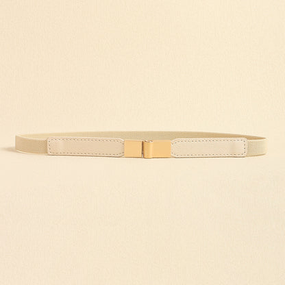Square Buckle Belt Female Ornament Waist Seal With Skirt