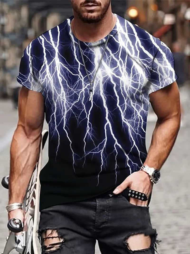 Men's Fashion 3D Digital Printed T-shirt Glamour Gale