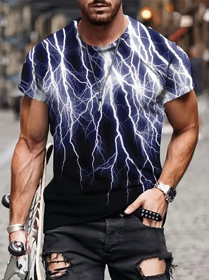 Men's Fashion 3D Digital Printed T-shirt Glamour Gale
