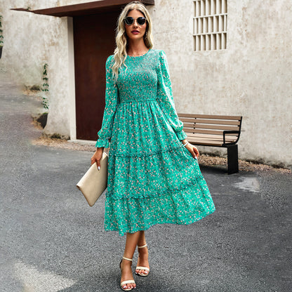 Women's Graceful And Fashionable Floral Dress