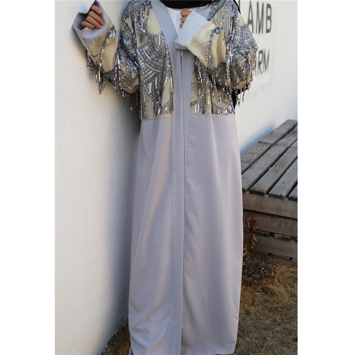 Sequin Tassel Turkiye Women's Cardigan Gown - Glamour Gale