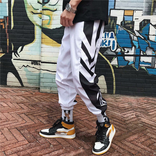 Men's Loose Fashion Colorblock Versatile Casual Pants