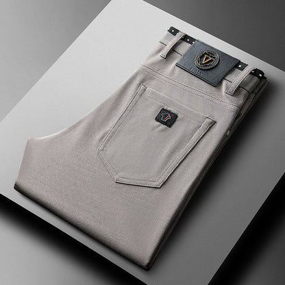 Men's Jacquard Comfortable And Versatile Straight Pants