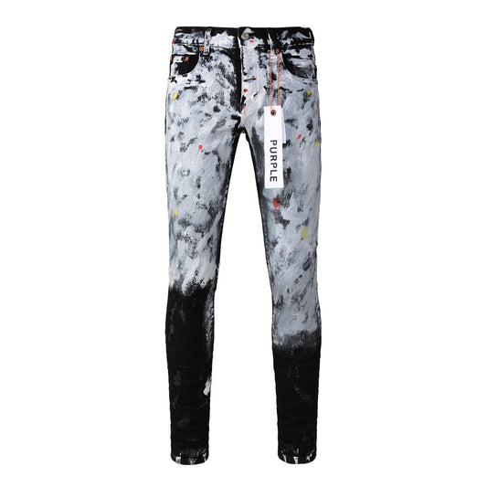 Purple Brand Jeans Foreign Trade Cross-border In Stock American High Street Heavy Industry Manual Glamour Gale
