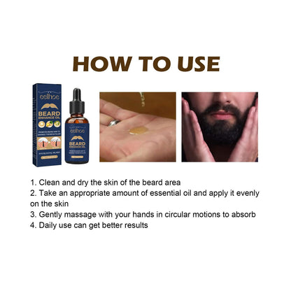 EELHOE Beard Care Oil - Strengthen And Nourish Beard Roots  Moisturizing And Shine-Enhancing Beard Growth Serum For Men Hair Care Hydrating - Glamour Gale beard growth serum