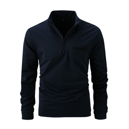 Men's Fashion Sports POLO Zipper Sweatshirt