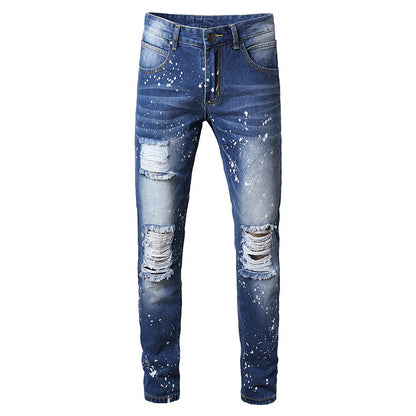 Summer Light Blue Plus Size Ripped Jeans