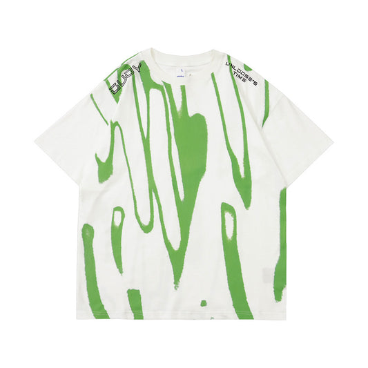 Printed Cotton T-shirt Men's Summer