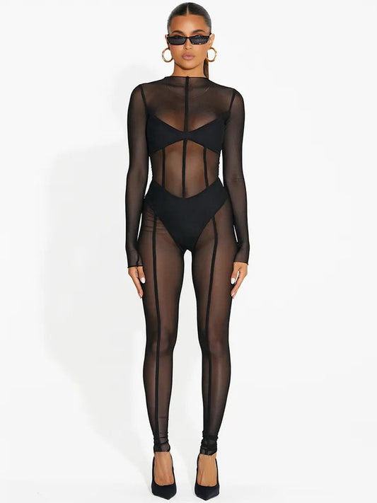 Fashionable New Women's Clothing See-through Jumpsuit
