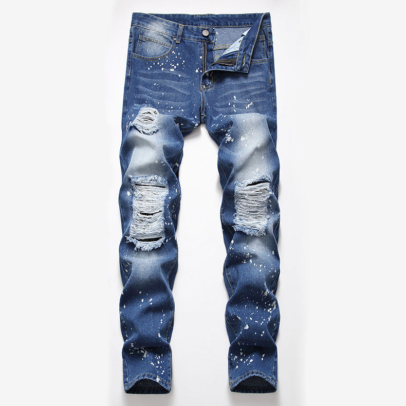 Summer Light Blue Plus Size Ripped Jeans