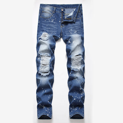 Summer Light Blue Plus Size Ripped Jeans